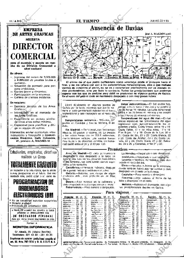 ABC MADRID 22-09-1983 página 44