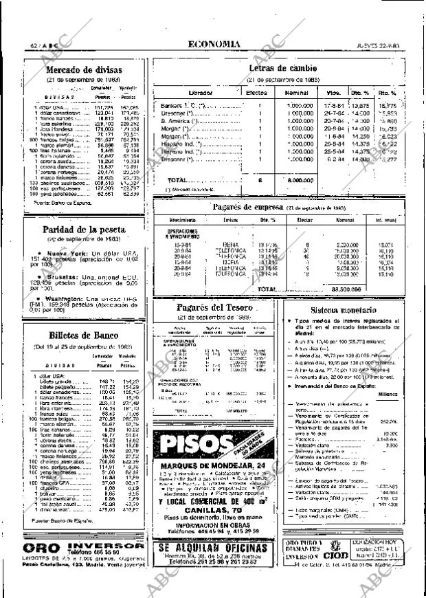 ABC MADRID 22-09-1983 página 62