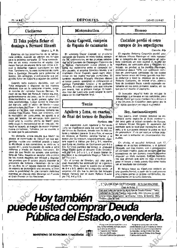 ABC MADRID 22-09-1983 página 70