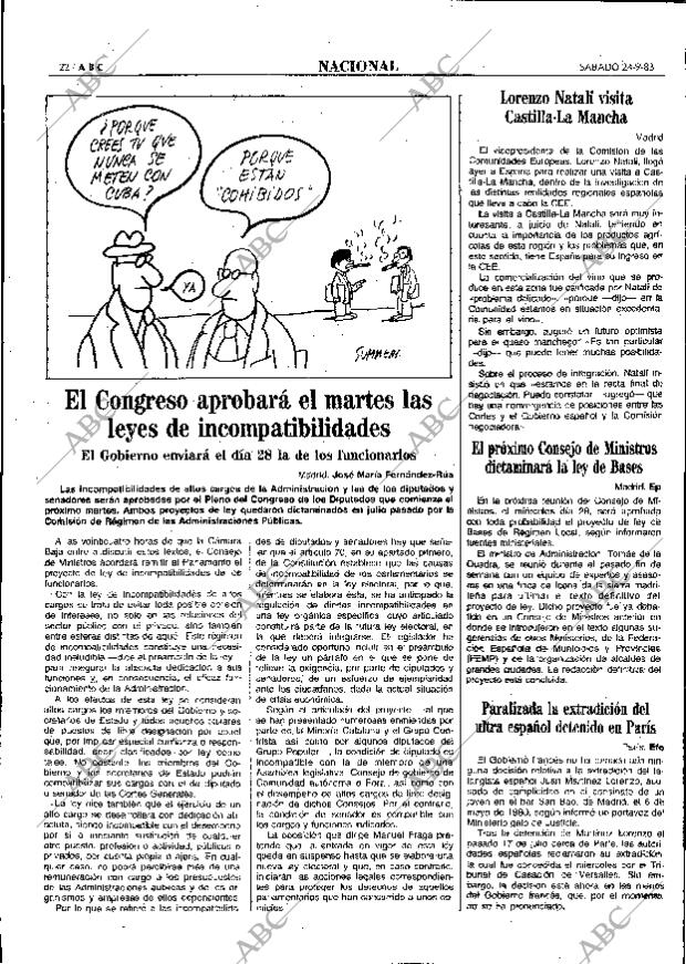 ABC MADRID 24-09-1983 página 22