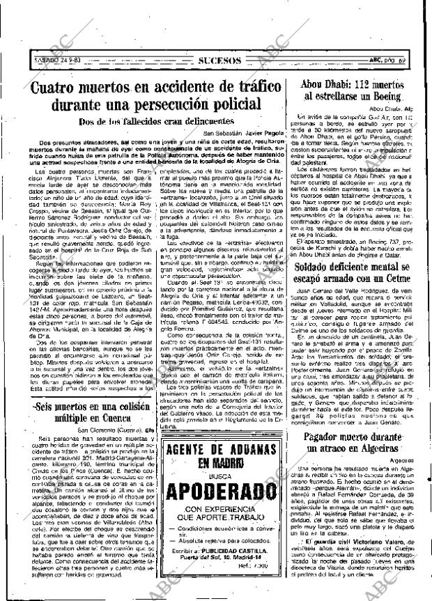 ABC MADRID 24-09-1983 página 69