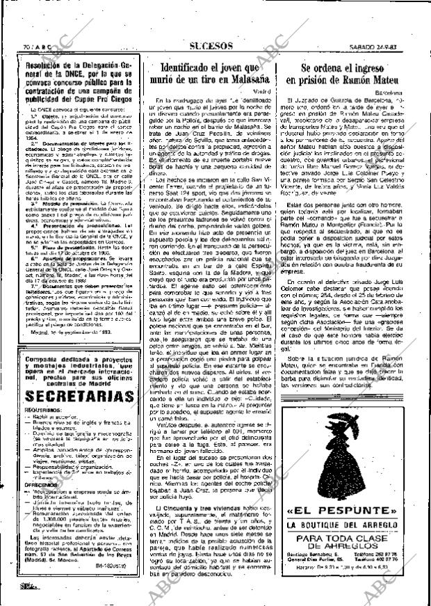 ABC MADRID 24-09-1983 página 70