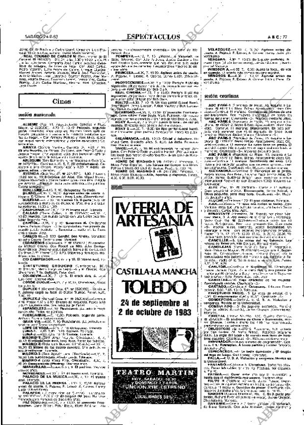 ABC MADRID 24-09-1983 página 77