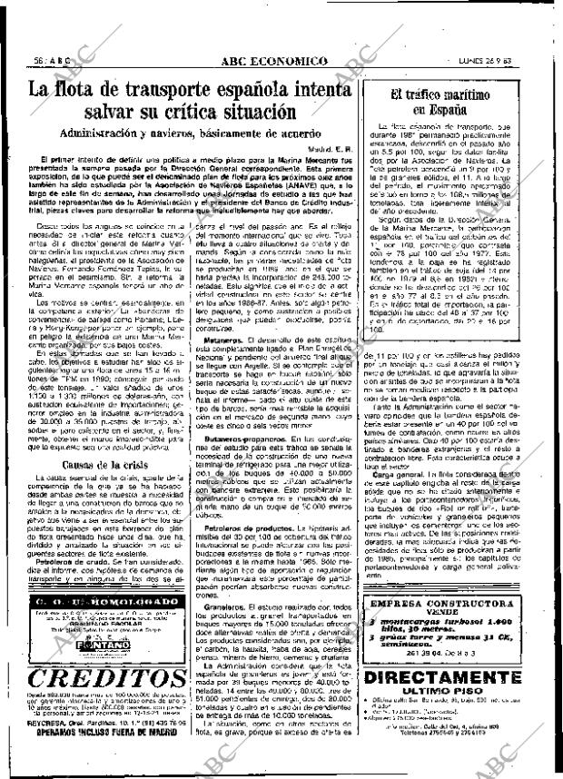 ABC MADRID 26-09-1983 página 58