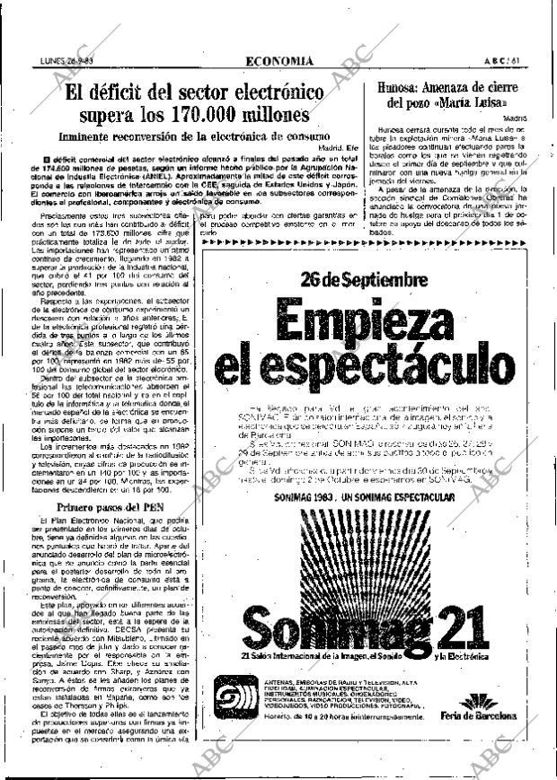 ABC MADRID 26-09-1983 página 61