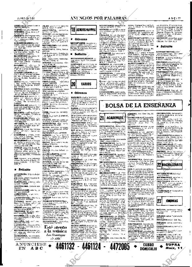 ABC MADRID 26-09-1983 página 77