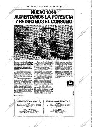 ABC SEVILLA 27-09-1983 página 28