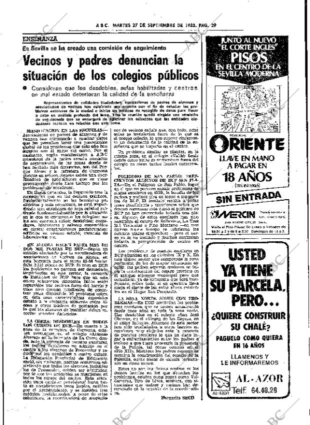 ABC SEVILLA 27-09-1983 página 45