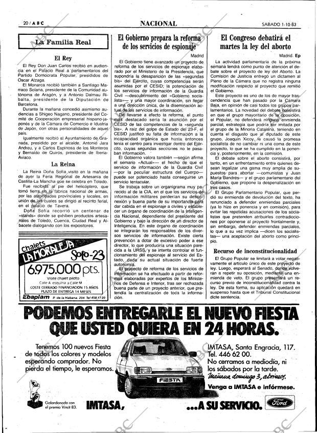 ABC MADRID 01-10-1983 página 20