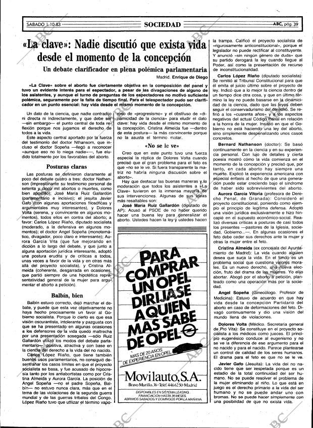 ABC MADRID 01-10-1983 página 39