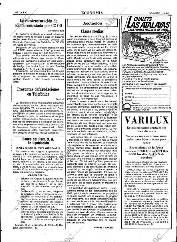 ABC MADRID 01-10-1983 página 62