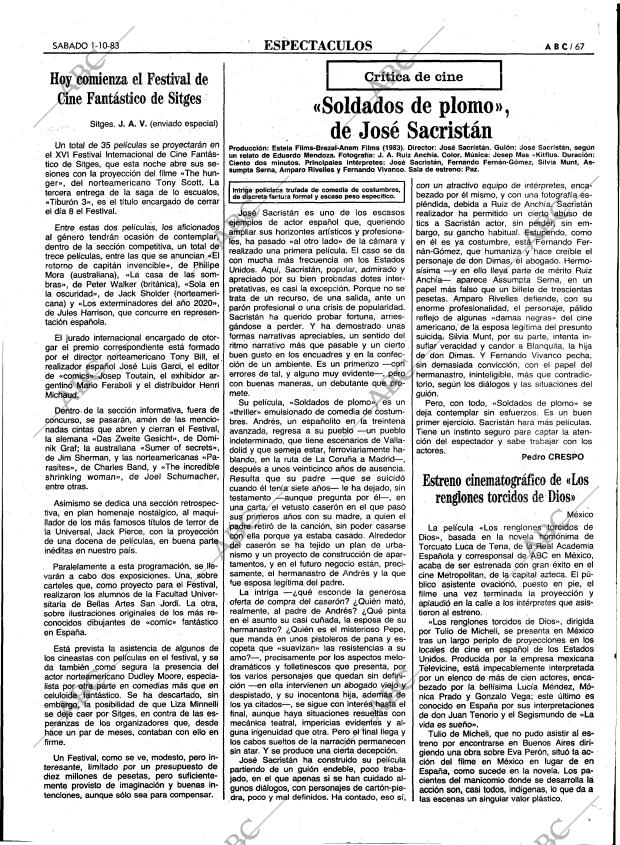 ABC MADRID 01-10-1983 página 67