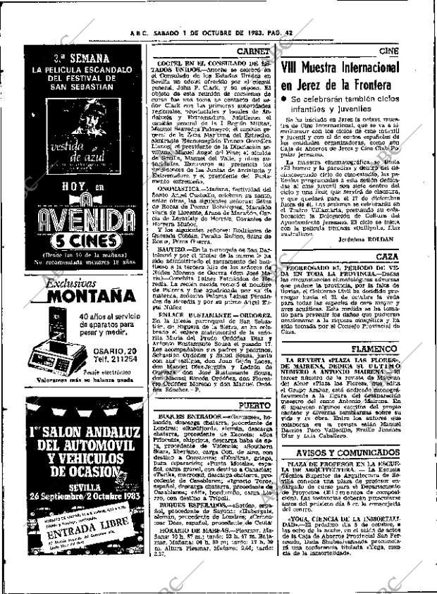 ABC SEVILLA 01-10-1983 página 74