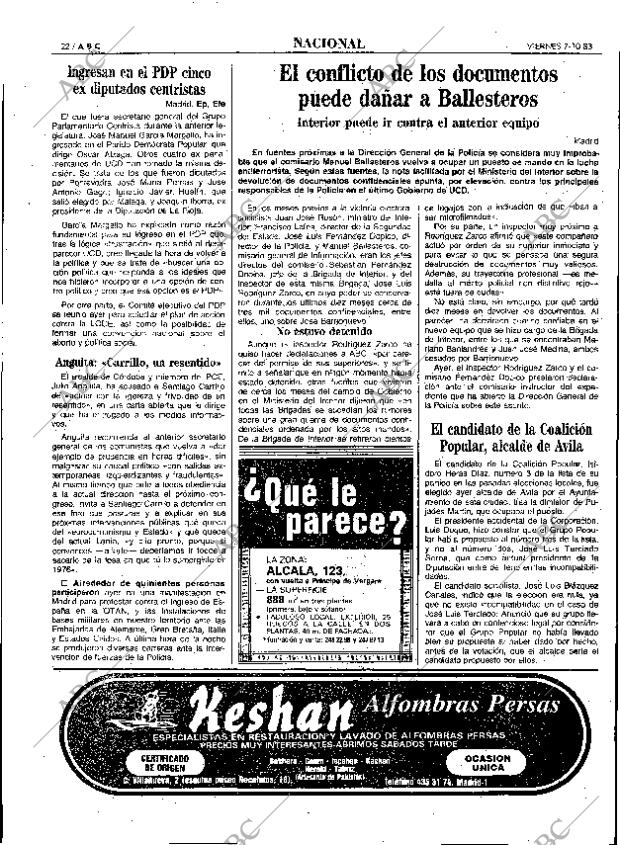 ABC MADRID 07-10-1983 página 22