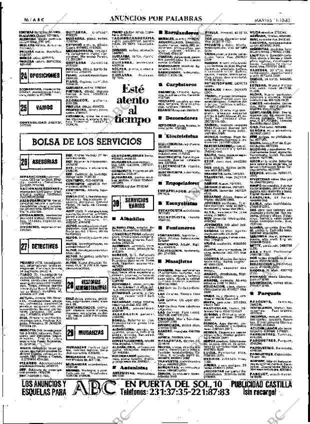 ABC MADRID 11-10-1983 página 86