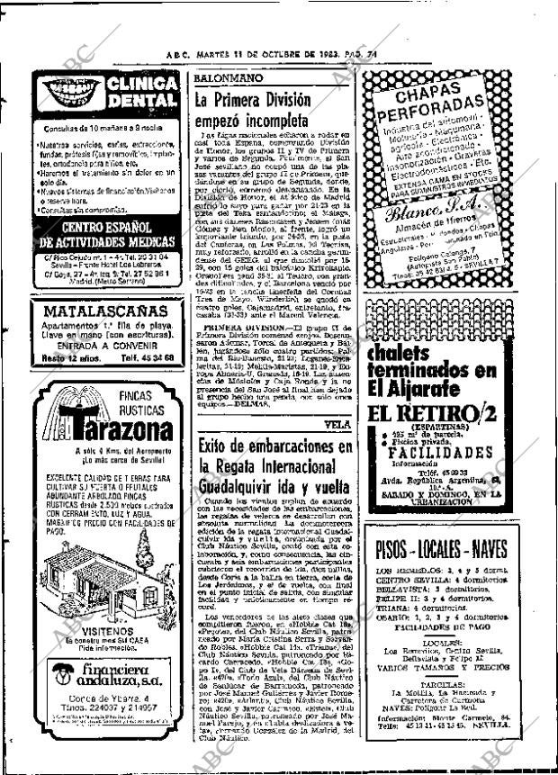 ABC SEVILLA 11-10-1983 página 74