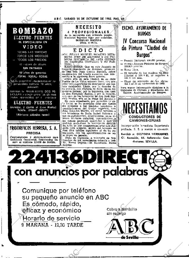 ABC SEVILLA 15-10-1983 página 64