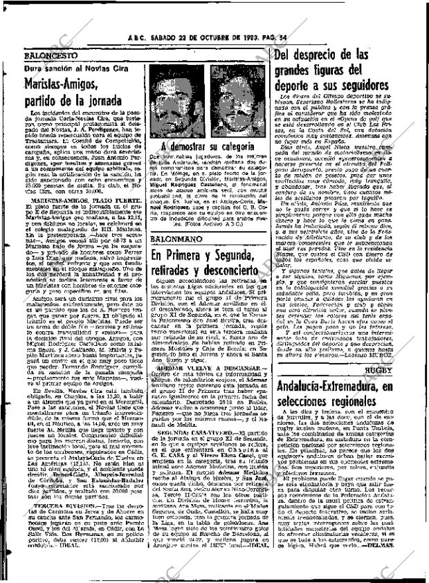 ABC SEVILLA 22-10-1983 página 54