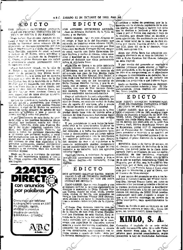 ABC SEVILLA 22-10-1983 página 66