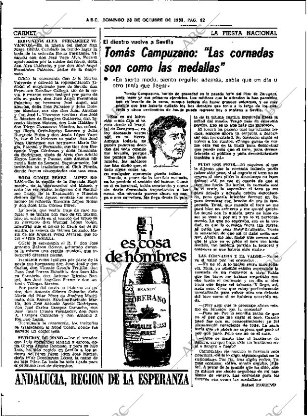 ABC SEVILLA 23-10-1983 página 62