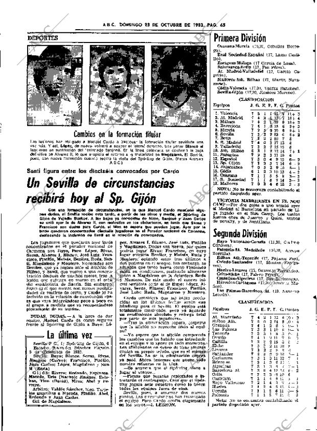 ABC SEVILLA 23-10-1983 página 65