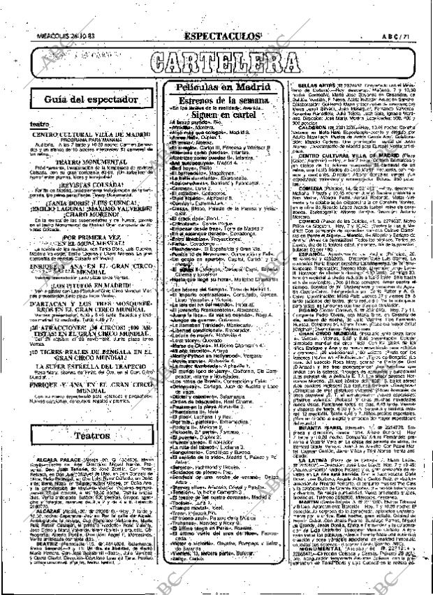 ABC MADRID 26-10-1983 página 71