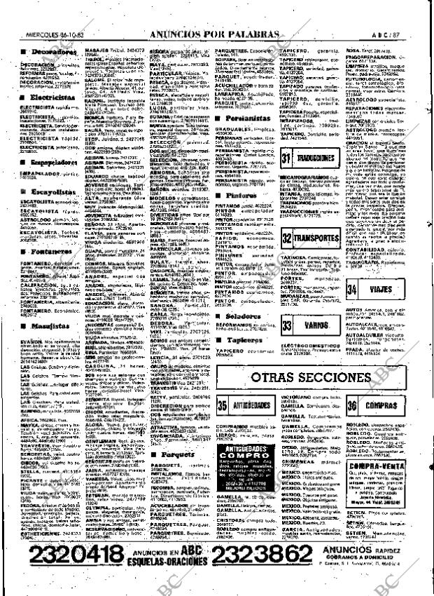 ABC MADRID 26-10-1983 página 87