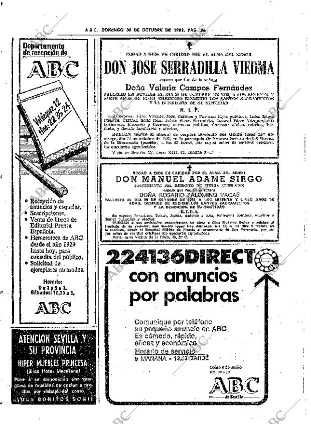 ABC SEVILLA 30-10-1983 página 86