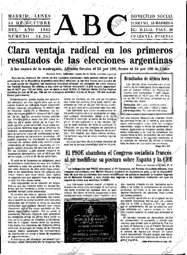 ABC MADRID 31-10-1983 página 13