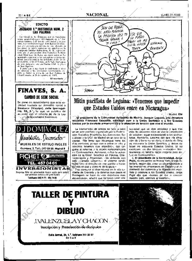 ABC MADRID 31-10-1983 página 22