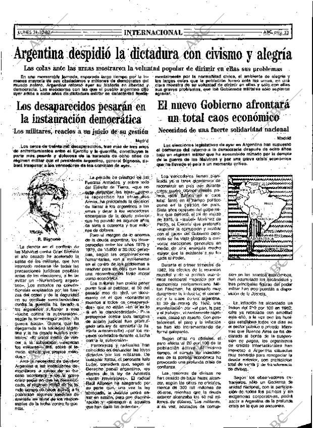 ABC MADRID 31-10-1983 página 23