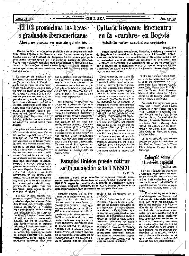 ABC MADRID 31-10-1983 página 31