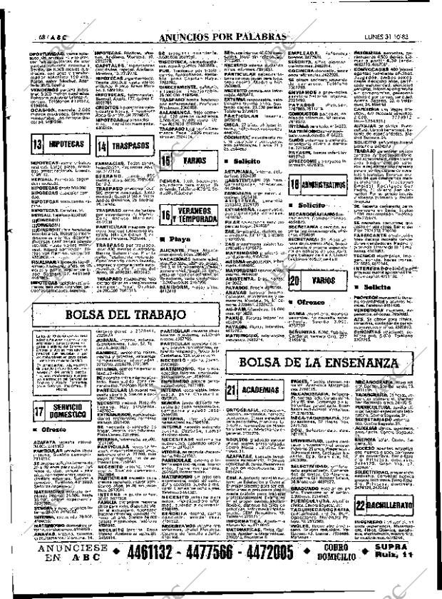 ABC MADRID 31-10-1983 página 68