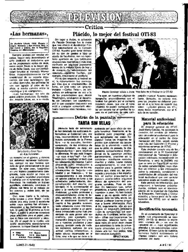 ABC MADRID 31-10-1983 página 85