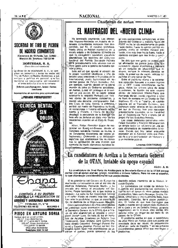 ABC MADRID 01-11-1983 página 18