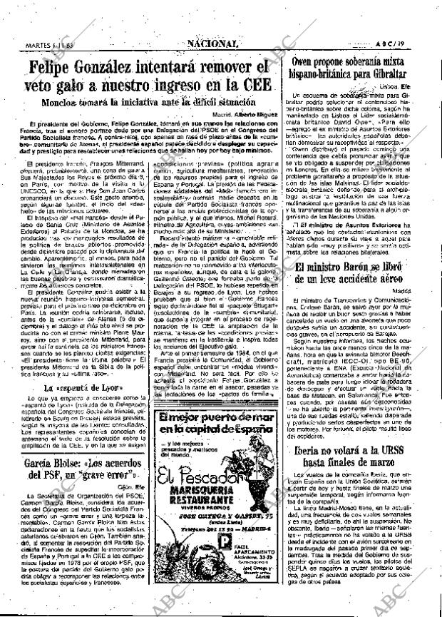 ABC MADRID 01-11-1983 página 19