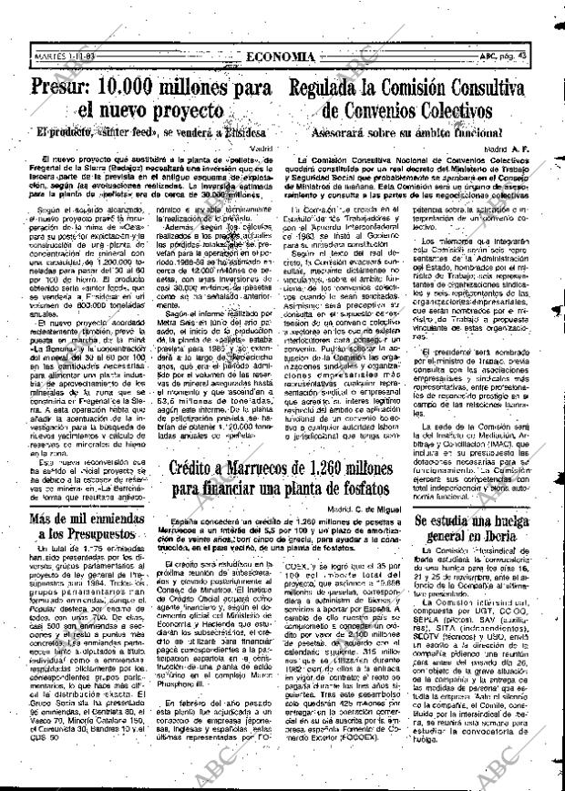 ABC MADRID 01-11-1983 página 43