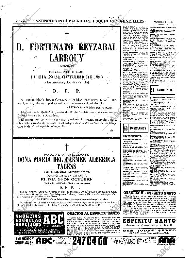 ABC MADRID 01-11-1983 página 68
