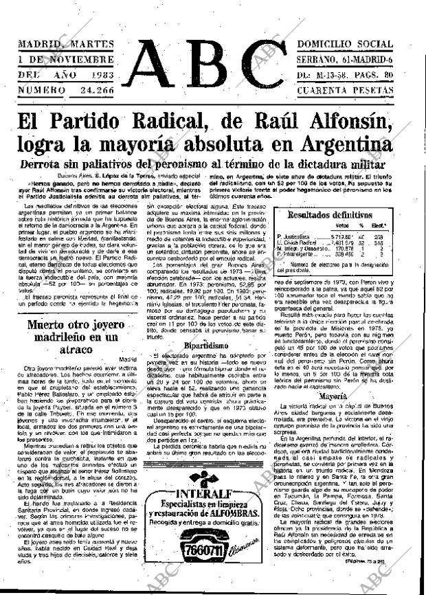 ABC MADRID 01-11-1983 página 9