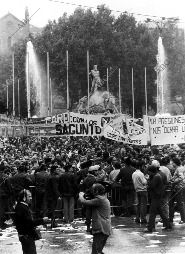 Manifestantes Saguntinos en Madrid. Foto Luis Ramírez