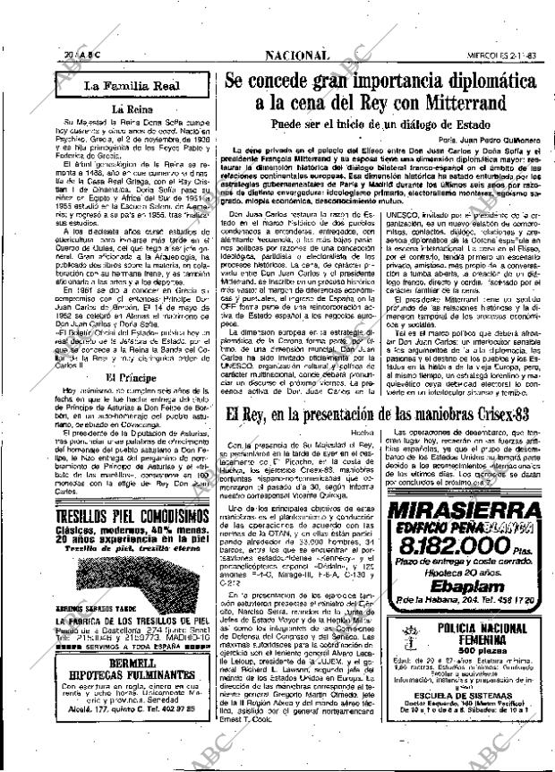 ABC MADRID 02-11-1983 página 20