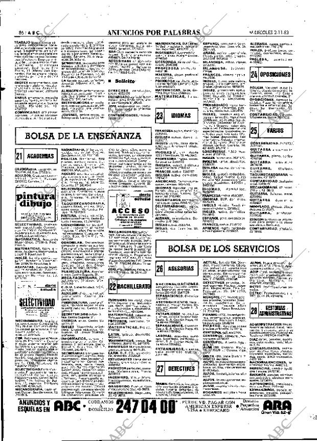 ABC MADRID 02-11-1983 página 86