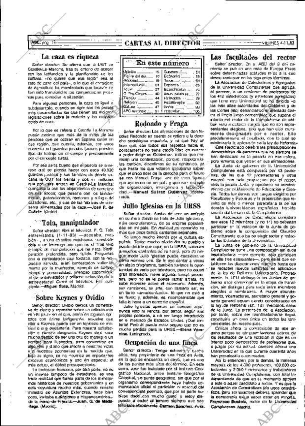 ABC MADRID 04-11-1983 página 14