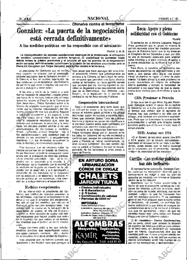 ABC MADRID 04-11-1983 página 20