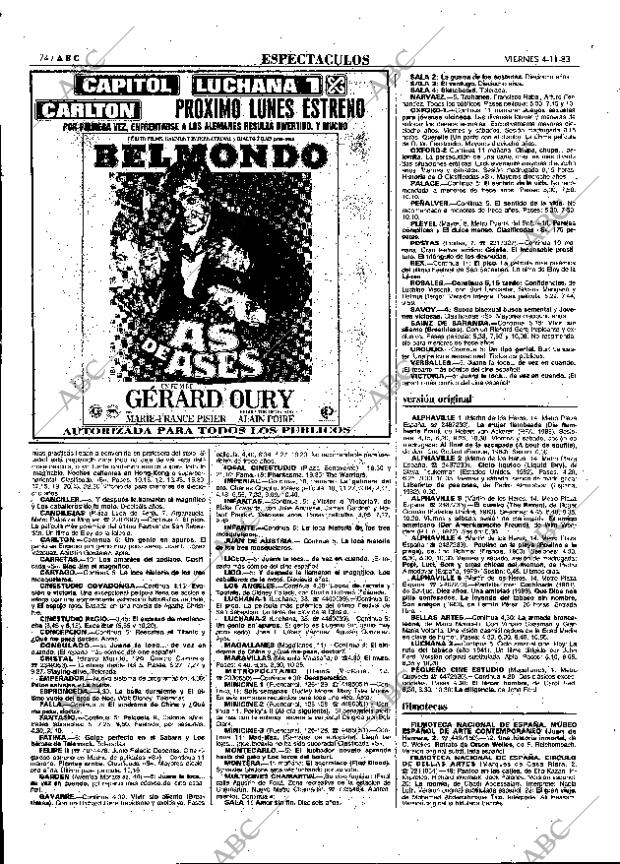 ABC MADRID 04-11-1983 página 74