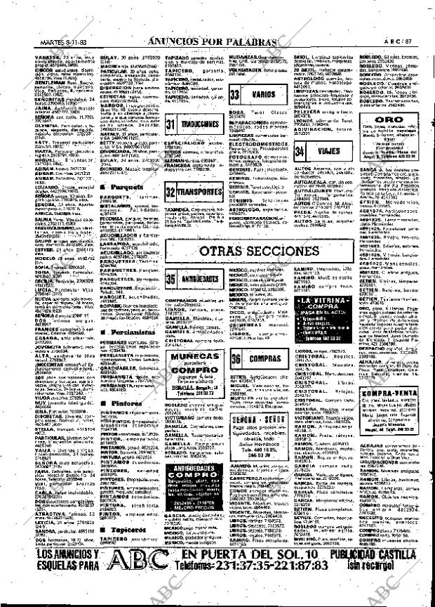 ABC MADRID 08-11-1983 página 85