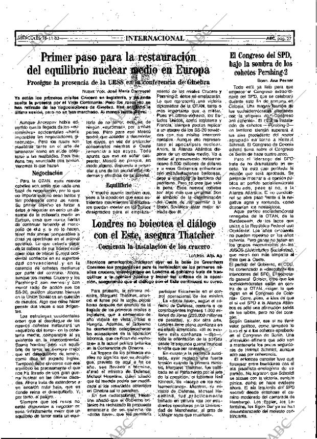 ABC MADRID 16-11-1983 página 27