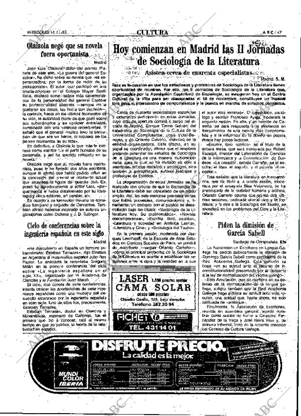 ABC MADRID 16-11-1983 página 47