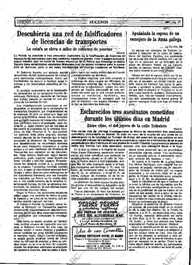 ABC MADRID 16-11-1983 página 49