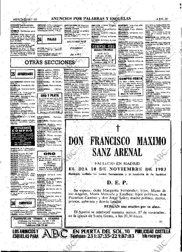 ABC MADRID 16-11-1983 página 87